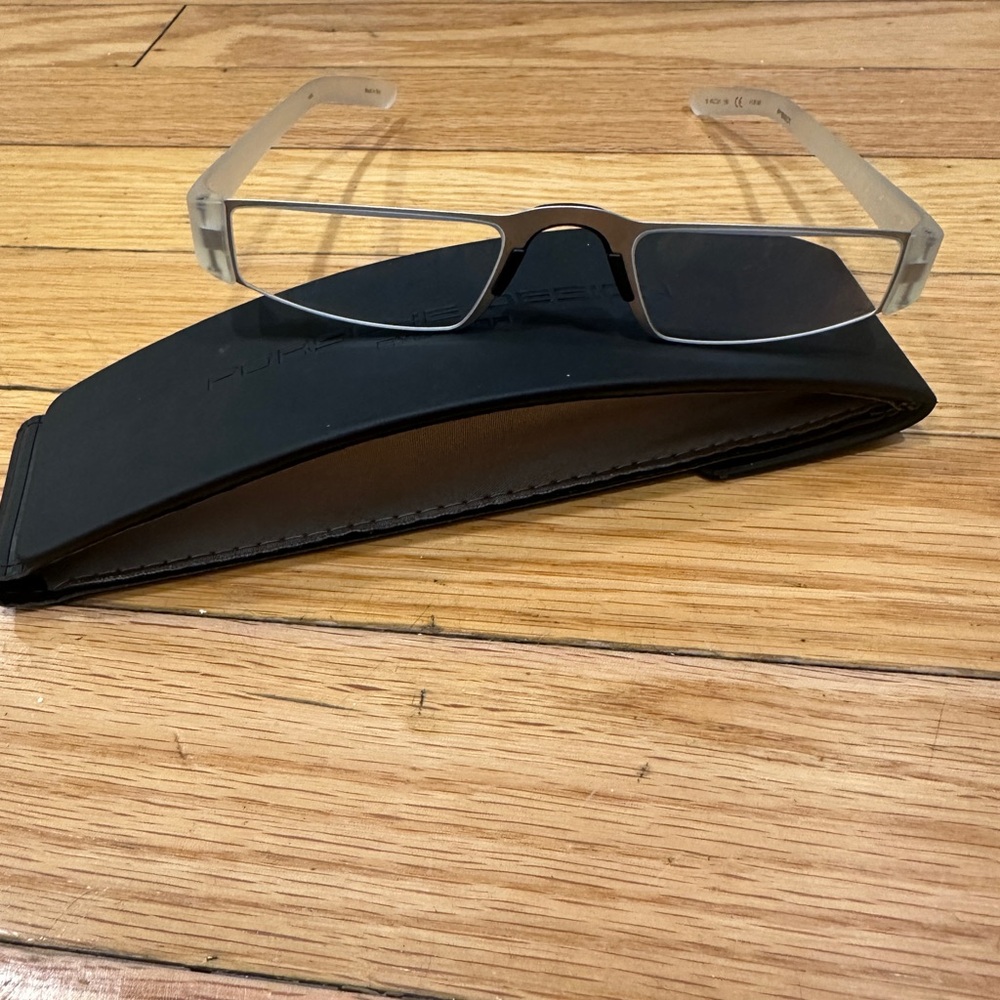 Porsche Design Black and Gray Frameless Glasses